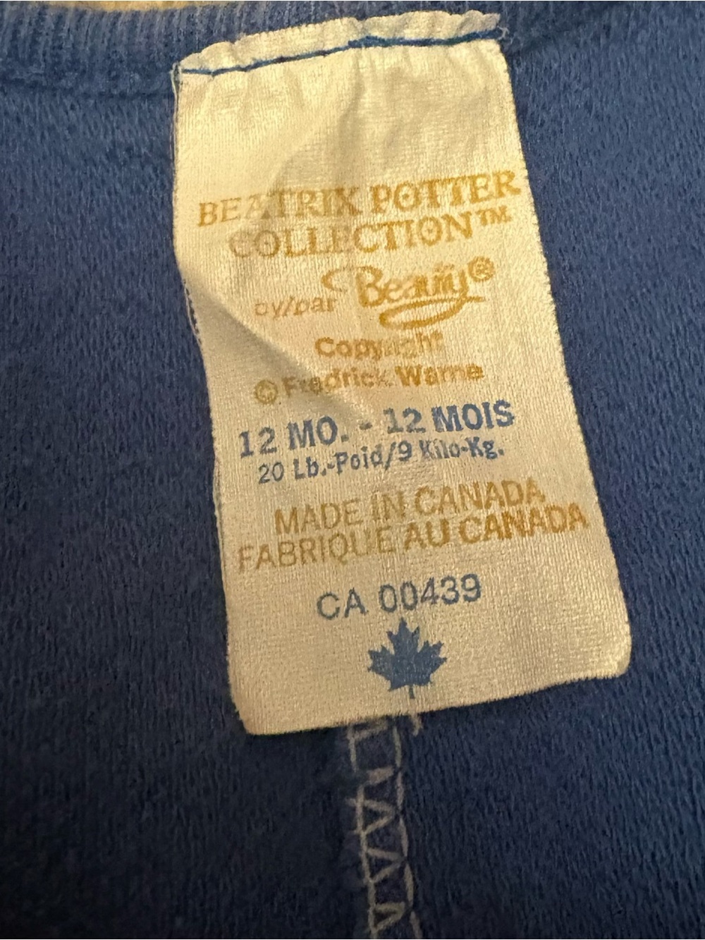 Vintage Peter Rabbit Overalls - Picture 4 of 4